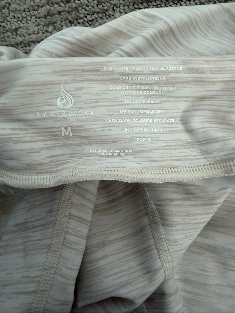 Ryderwear NKD V Scrunch Legging Oat Marl - Picture 4 of 6